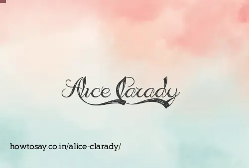 Alice Clarady