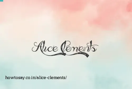 Alice Clements