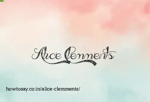 Alice Clemments