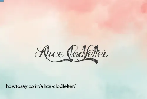 Alice Clodfelter