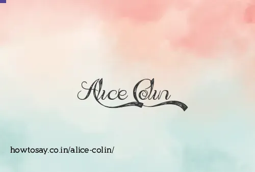 Alice Colin