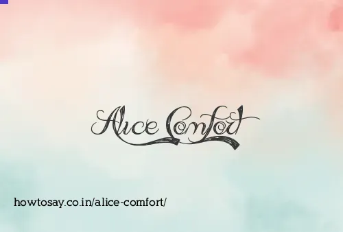 Alice Comfort