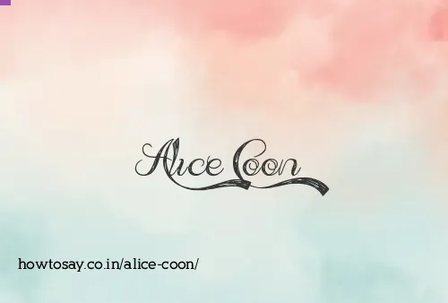 Alice Coon