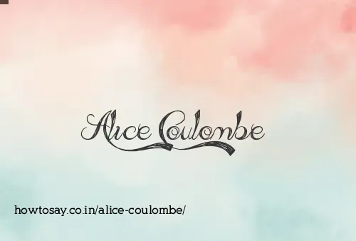 Alice Coulombe
