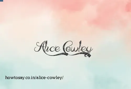 Alice Cowley