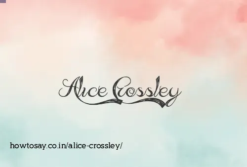 Alice Crossley