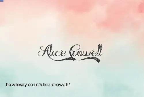 Alice Crowell