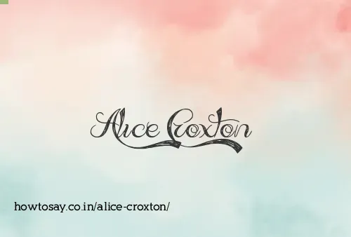 Alice Croxton