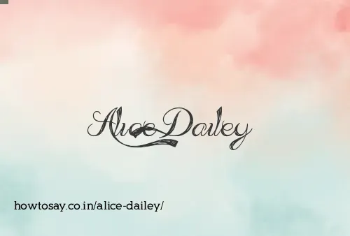 Alice Dailey
