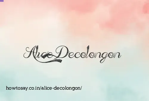 Alice Decolongon