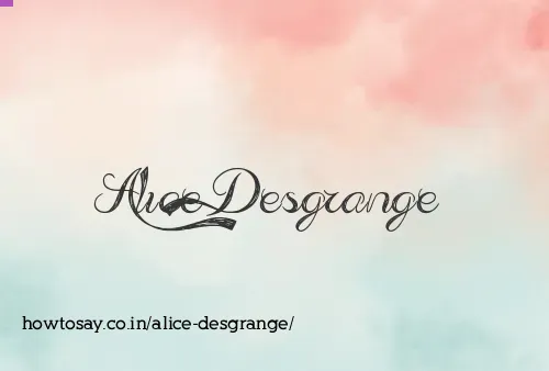 Alice Desgrange