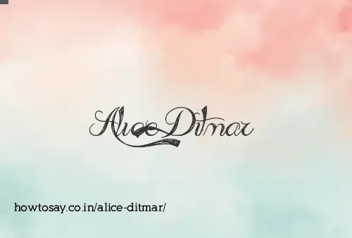 Alice Ditmar