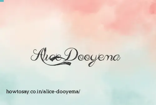 Alice Dooyema