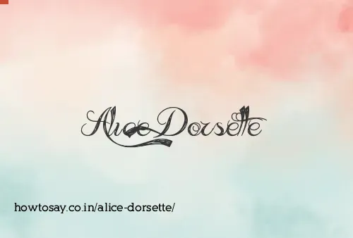 Alice Dorsette