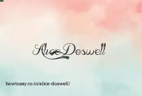 Alice Doswell