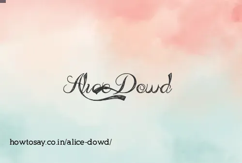 Alice Dowd