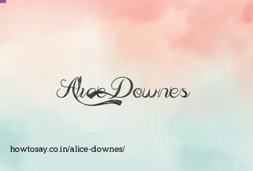 Alice Downes