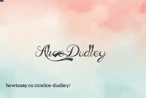 Alice Dudley