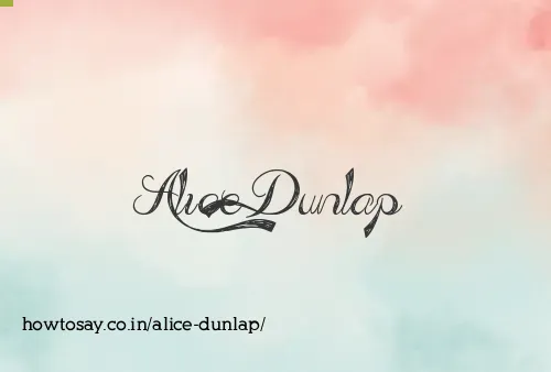 Alice Dunlap