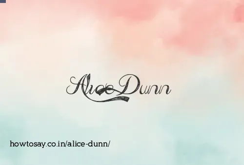 Alice Dunn