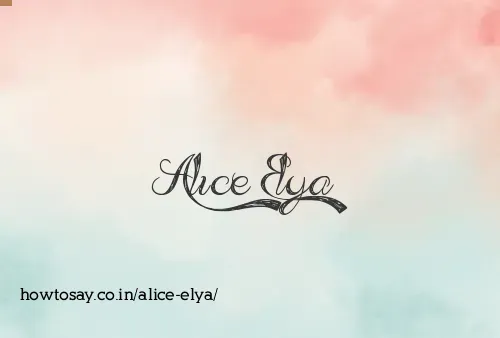 Alice Elya