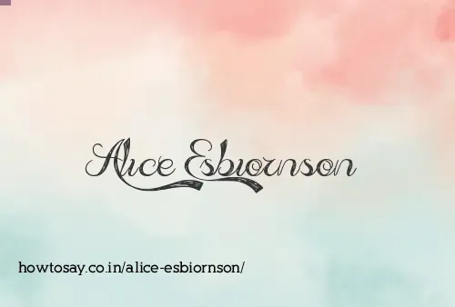 Alice Esbiornson