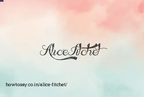 Alice Fitchet