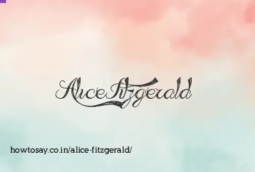 Alice Fitzgerald