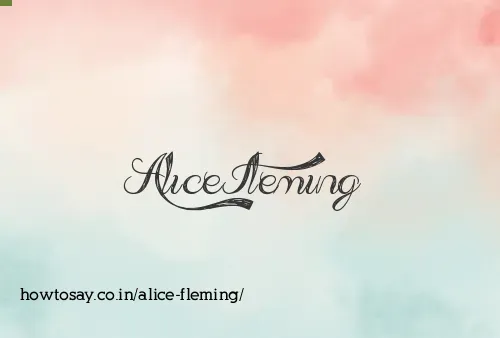 Alice Fleming