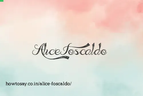 Alice Foscaldo