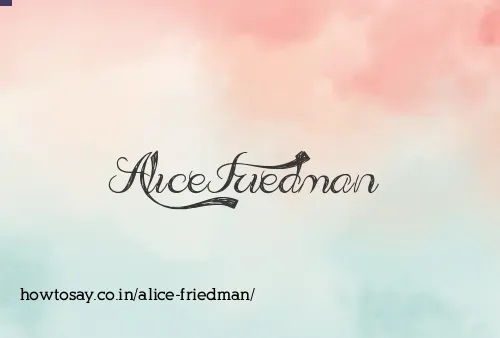 Alice Friedman