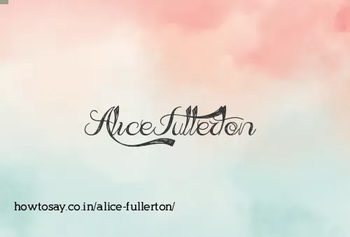 Alice Fullerton