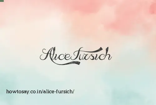 Alice Fursich