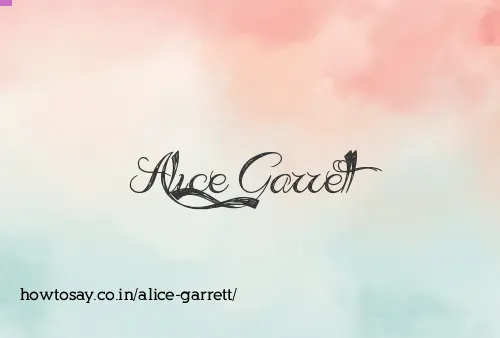 Alice Garrett