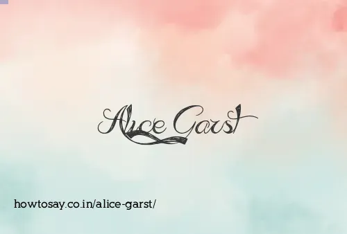 Alice Garst