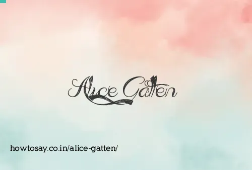 Alice Gatten