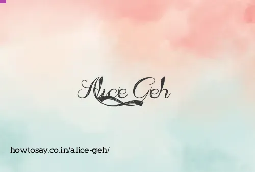 Alice Geh