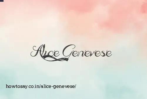 Alice Genevese