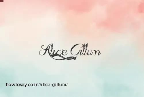 Alice Gillum