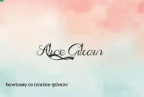 Alice Gilrain
