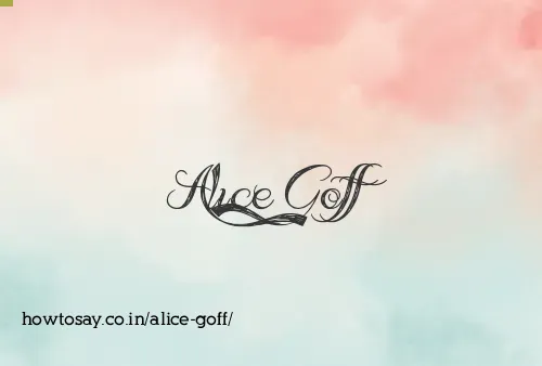 Alice Goff