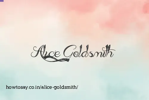 Alice Goldsmith