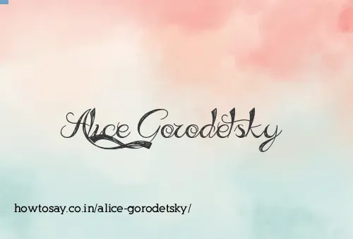 Alice Gorodetsky