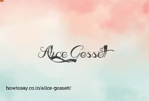 Alice Gossett