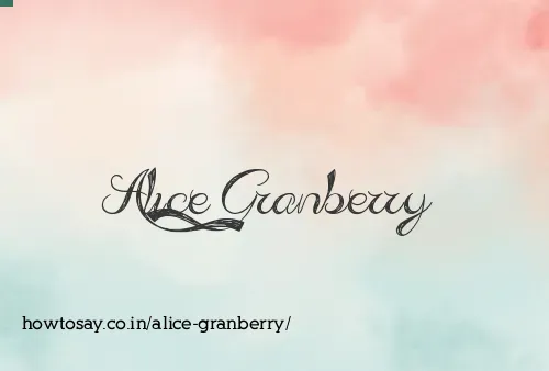 Alice Granberry