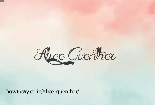 Alice Guenther
