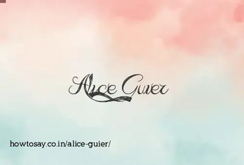 Alice Guier