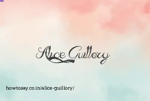 Alice Guillory