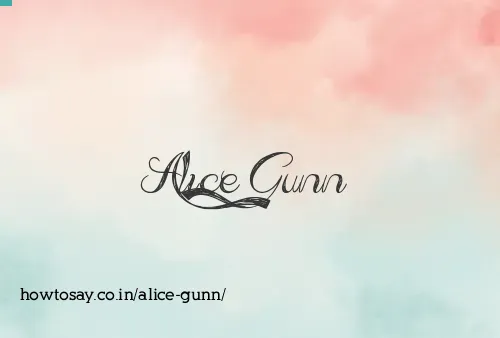 Alice Gunn