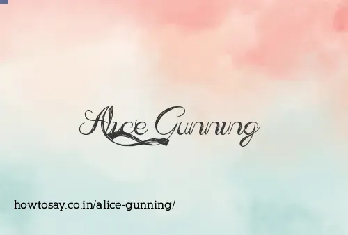 Alice Gunning